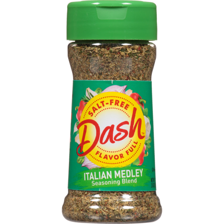 Dash's Italian Medley Seasoning blend features Italian seasonings for a robust taste!