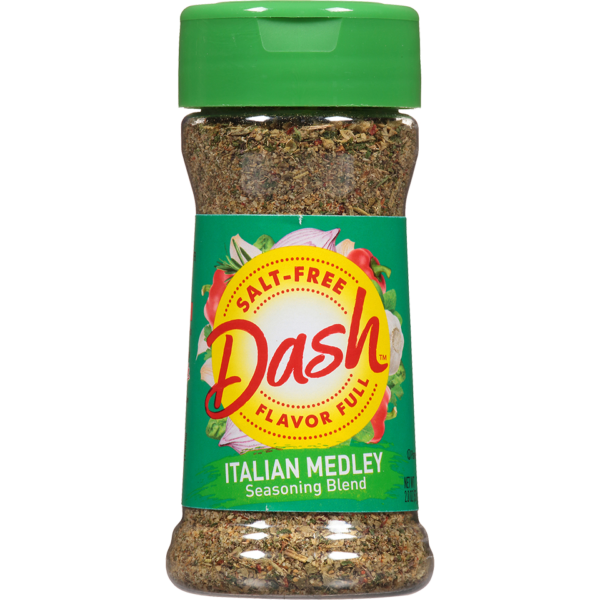 Dash's Italian Medley Seasoning blend features Italian seasonings for a robust taste!
