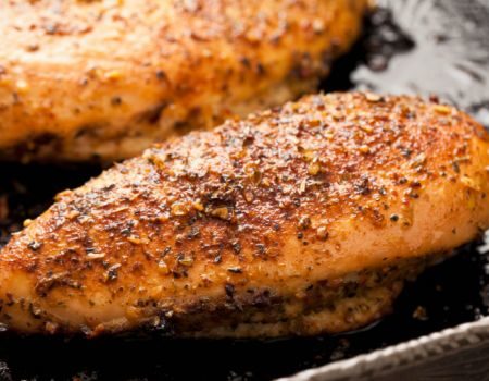 Image of Baked Chicken Breast and Rice
