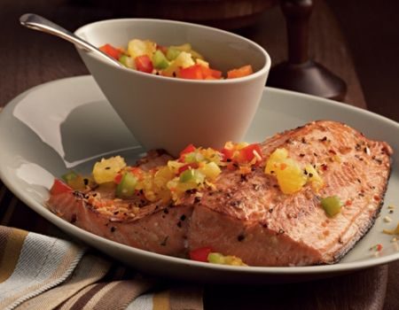 Image of Baked Salmon With Pineapple Salsa