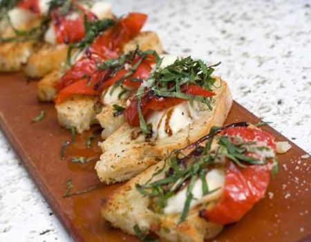 Image of Bruschetta With Red Peppers & Feta Recipe