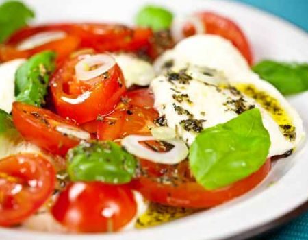 Image of Caprese Salad With Tomatoes and Mozzarella