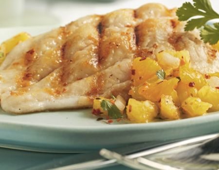 Image of Grilled Catfish With Chipotle Fruit Salsa Recipe