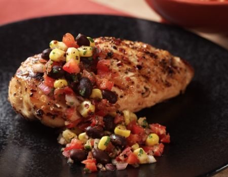 Image of Grilled Chicken With Spicy Corn & Black Beans Recipe