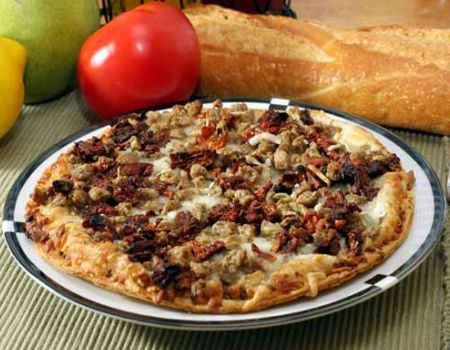 Image of Grilled Flatbread With Sun-Dried Tomatoes Recipe