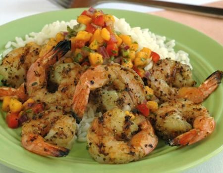 Image of Grilled Shrimp With Papaya Salsa Recipe