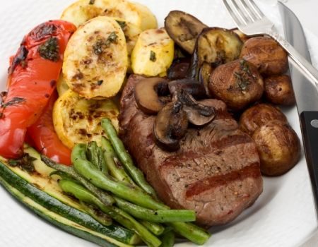 Image of Grilled Steak With Veggies