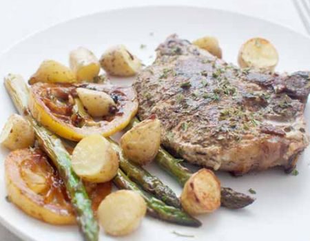 Image of Pass Rush Pork Loin With Grilled Veggies Recipe