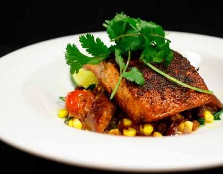 Image of Salmon With Red Pepper & Corn Salsa