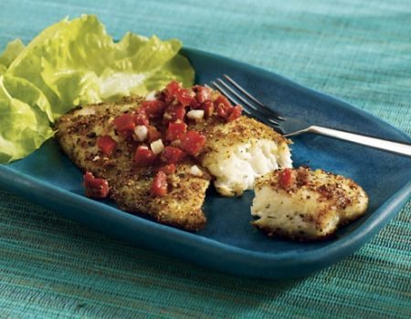 Image of Seared Tilapia With Roasted Red Pepper Relish Recipe
