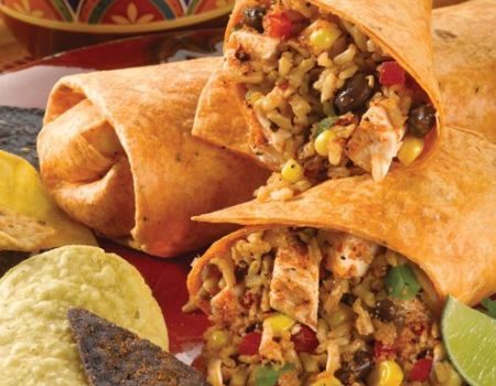 Image of Spicy Southwest Chicken and Rice Wrap Recipe